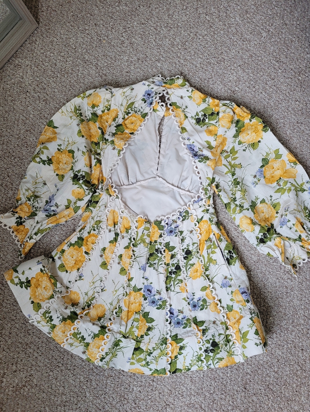 Anthropologie BHLDN Kali Mini Dress. Silk Linen Blend - Picture 6 of 8